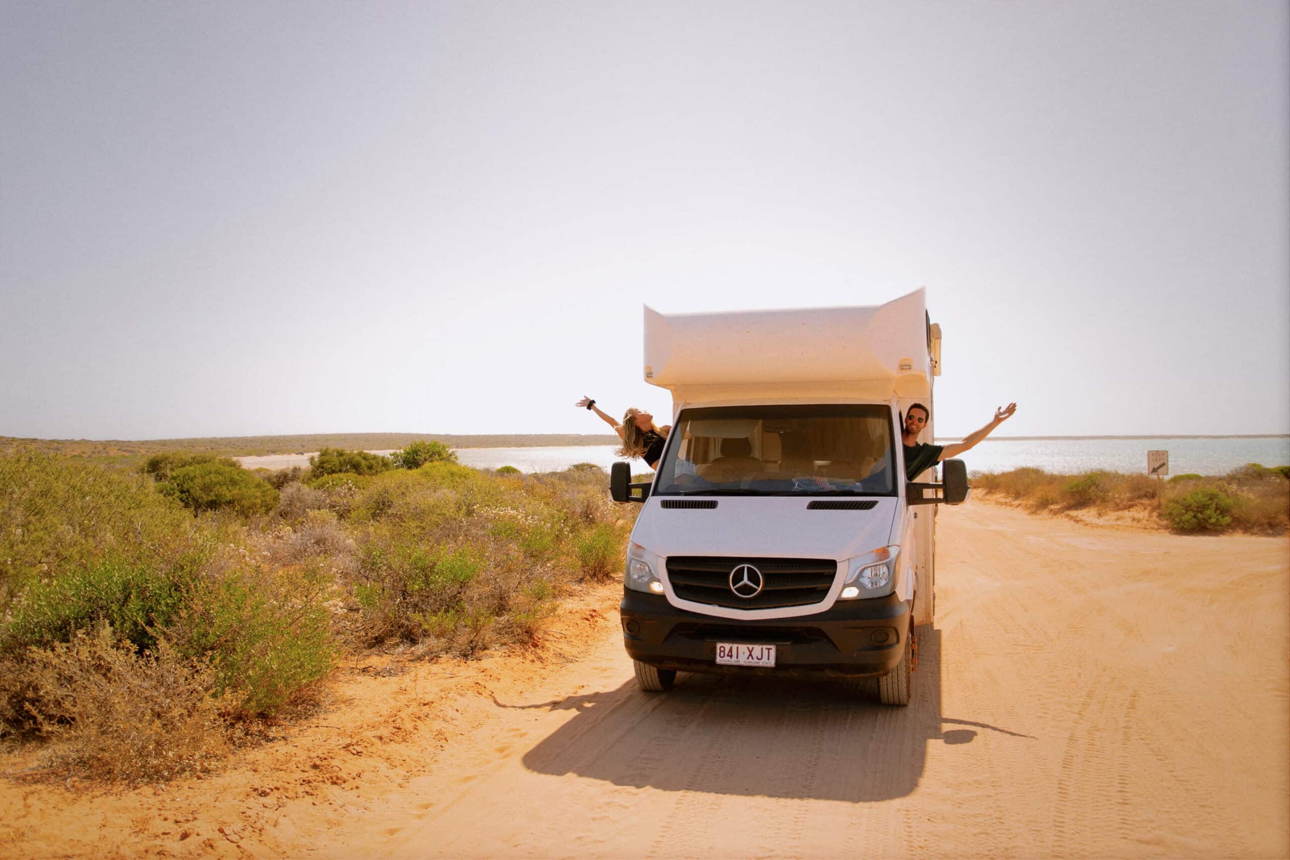 Campervan driving in Australia