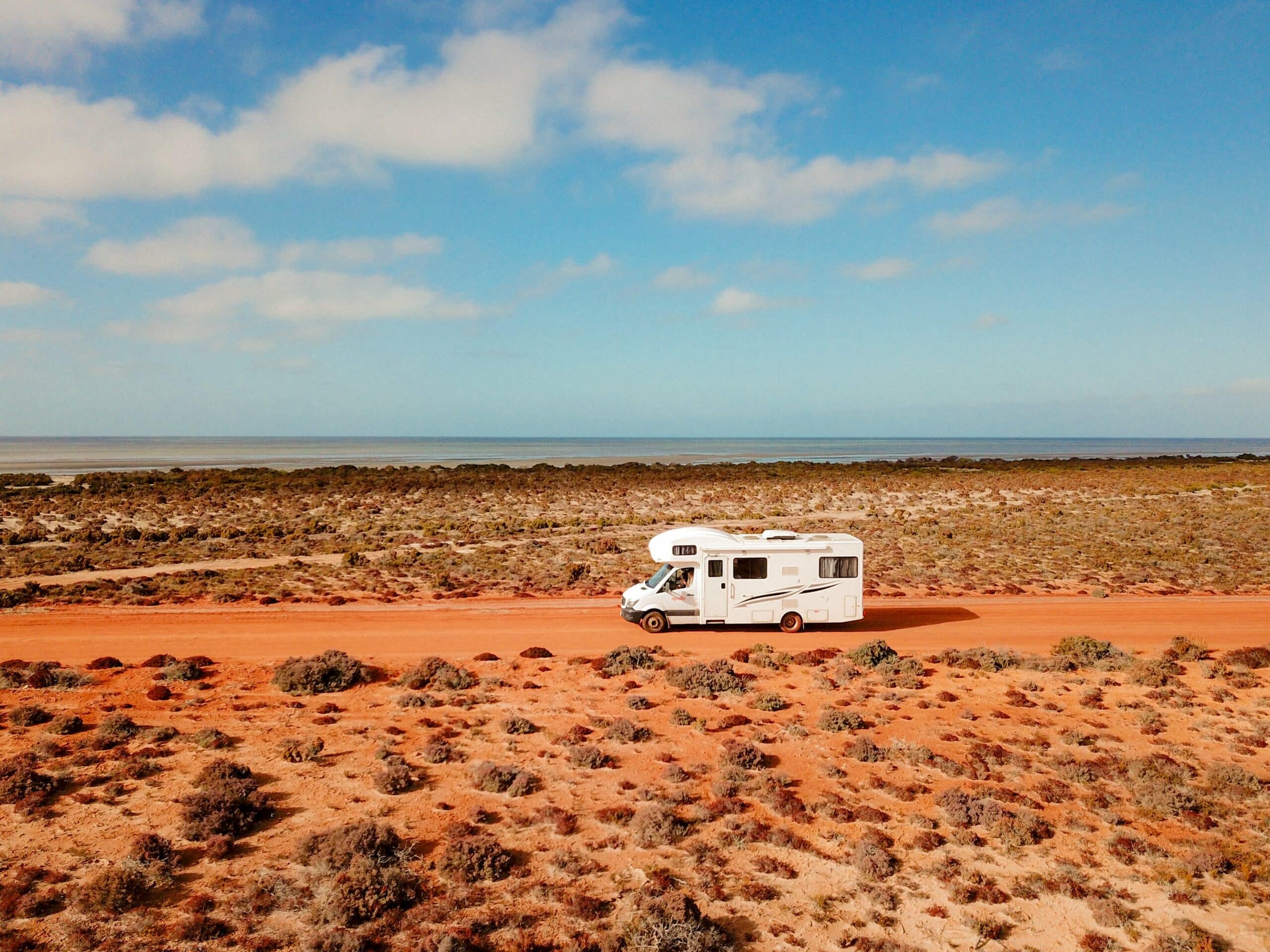 Campervan driving in Western Australia