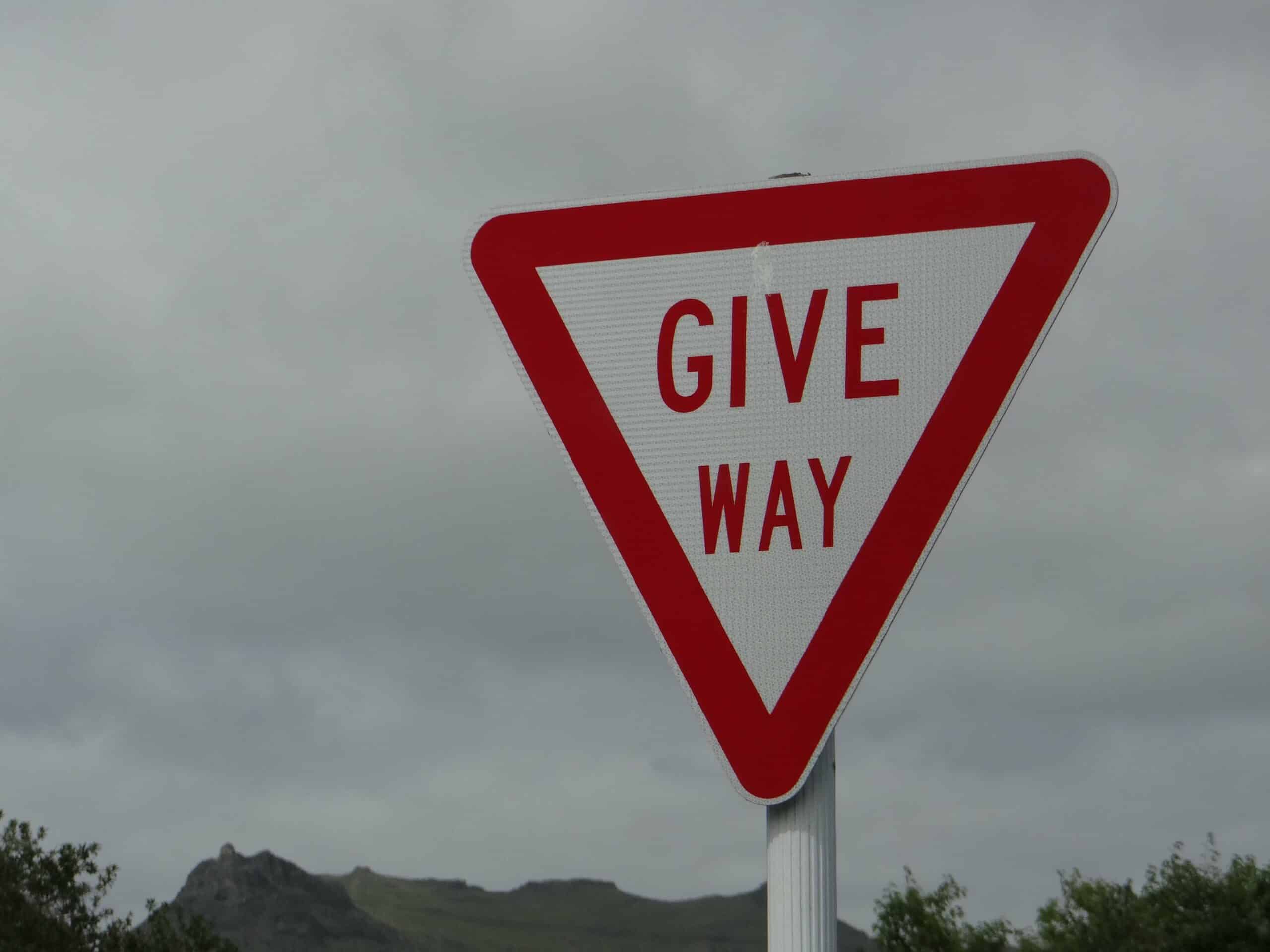 New Zealand road sign. 