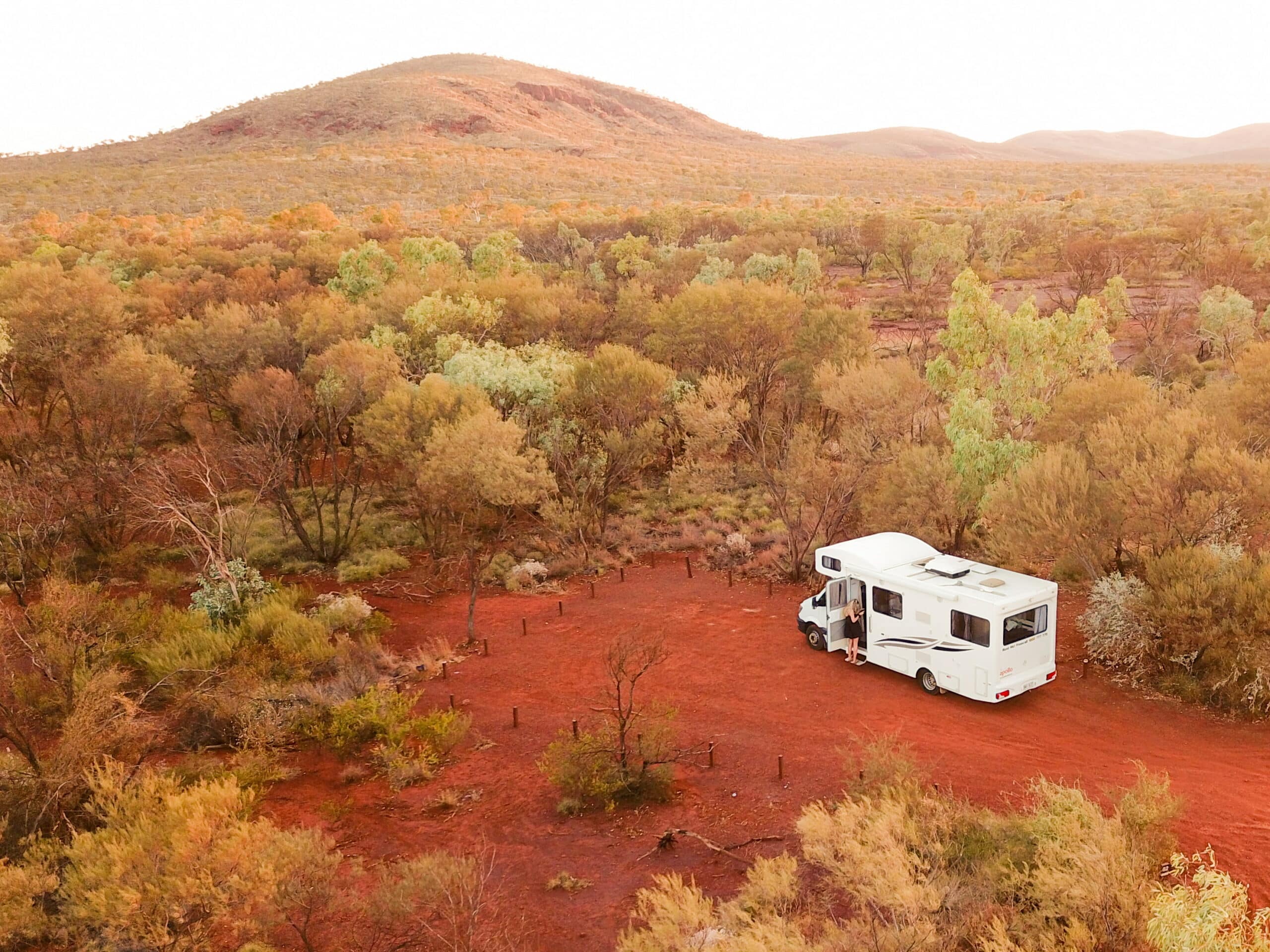motorhome in the middle of western australia