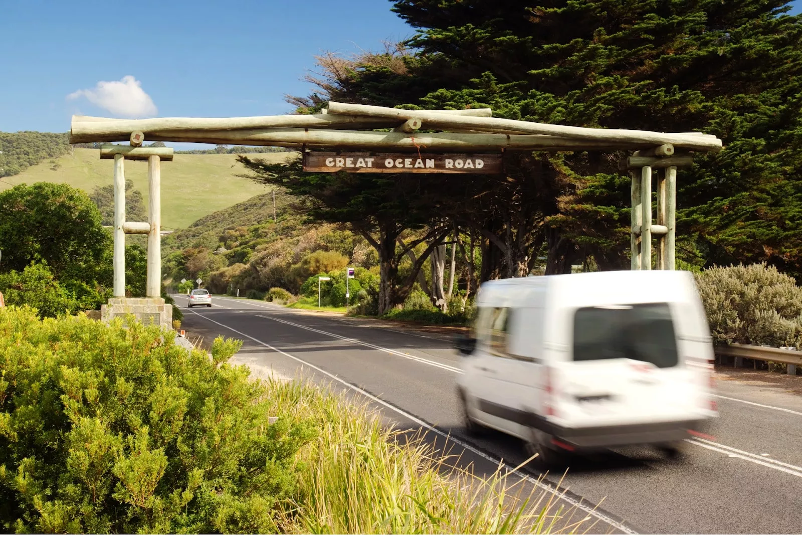 Entrance to the Great Ocean Road in Australia