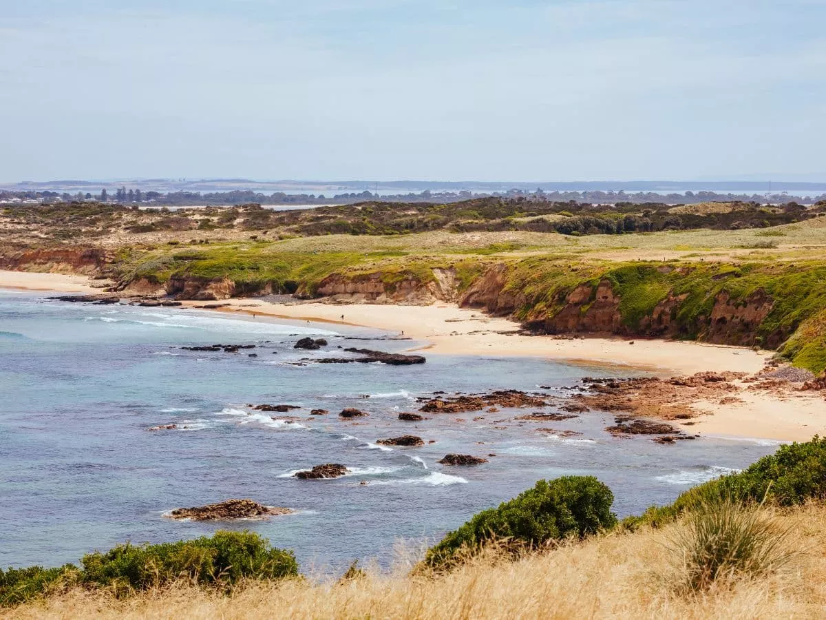 A wide view of Cape Woolamai Beach.