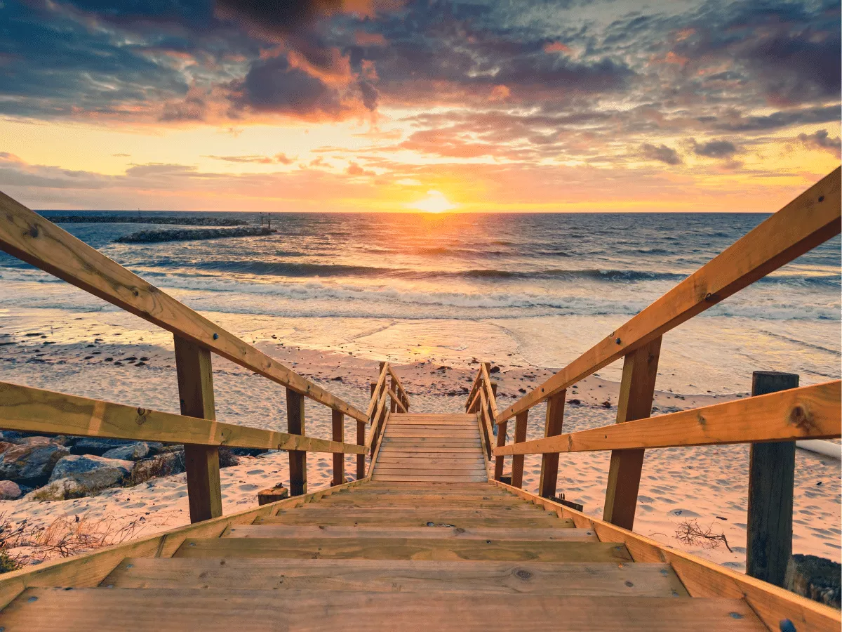 Adelaide shores at sunset