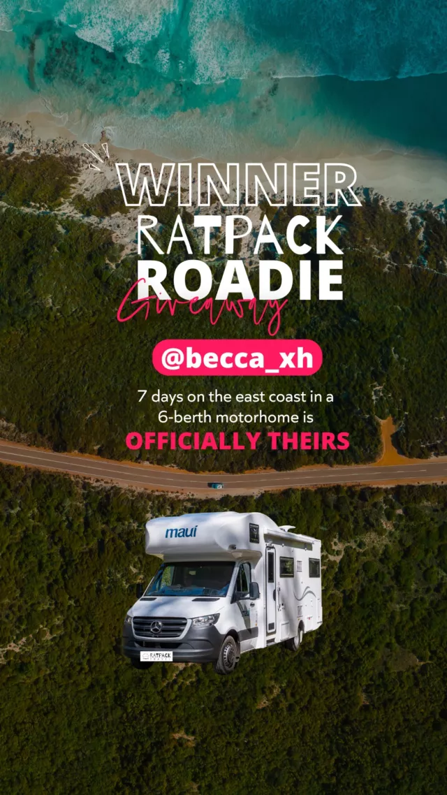 And the winner of the RatPack Roadie Giveaway is...Huge congrats @becca_xh, we cannot wait to see where this trip takes you.And to everyone who entered, commented, shared and followed along, thank you. This one wouldn't be half as fun without you. Keep an eye out, we've might just have more giveaways coming...See you on the road, RatPackerssss!!!