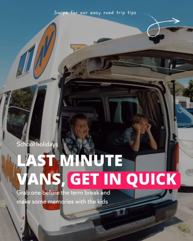 Everything you need travels with you, so bedtime can stay the same wherever you choose to park up.Swipe through for our favourite ways to keep a family road trip easy, then send us your dates and we'll sort the rest!!
