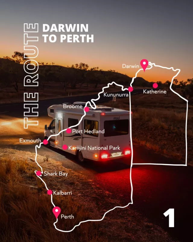Top End to Coral Coast, in one trip.The Darwin depot's open April through November, closed December to March for wet season. We're already into September, so there's still time for a spring run, or start planning now for next April.Swipe for the full route, the distances between each stop, and three things worth knowing before you go!!See ya out there... Yeewwwwww#SeeAustralia #NTAustralia #ThisIsWA @ntaustralia @westernaustralia