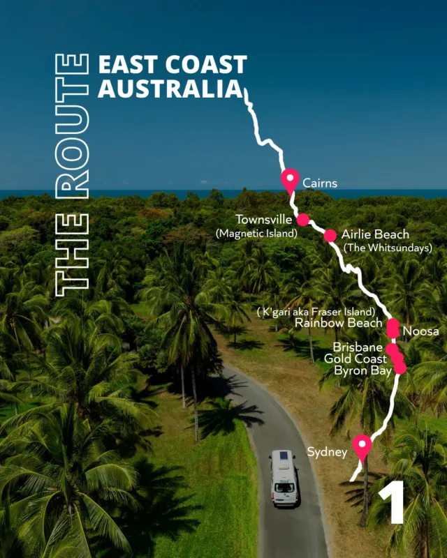 The big one... Sydney to Cairns!!Swipe for the full route, the distances between each stop, and three things worth knowing before you go.@destinationnsw @queensland @australia