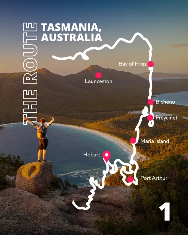 Wineglass Bay, white sand at the Bay of Fires, and wombats wandering around Maria Island. Tassie’s east coast fits a lot into one loop.Save this one for later, it’s got the route, the distances and our top tips for doing it in a van.Send us your dates and we’ll sort the rest!!